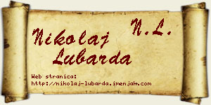 Nikolaj Lubarda vizit kartica